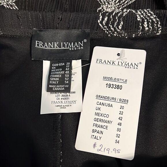 Frank Lyman Black Dressy‎ Wide Leg Pants Size 20 NWT - Picture 12 of 13